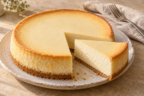 Fırında Cheesecake — servis edilmiş yemek