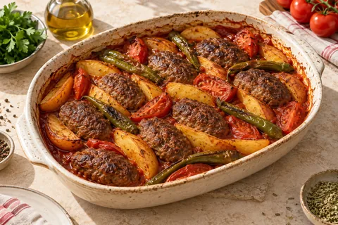İzmir Köfte — servis edilmiş yemek