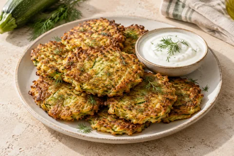 Kabak Mücver — servis edilmiş yemek