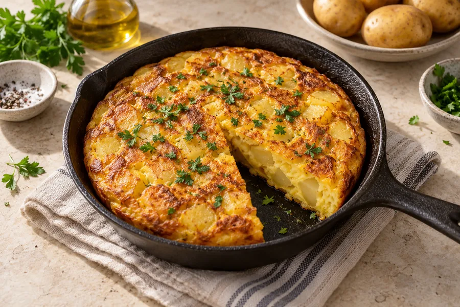 Patatesli Omlet — servis önerisi