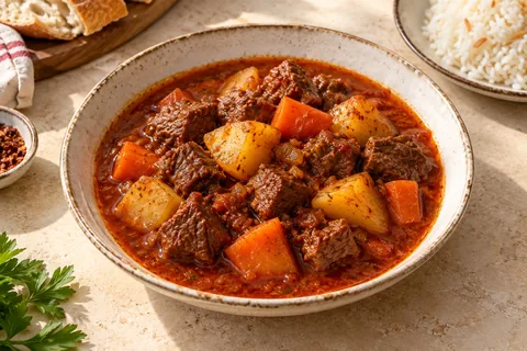 Tas Kebabı — servis edilmiş yemek